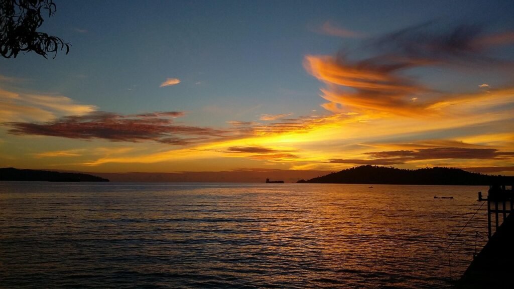 sunset, kota kinabalu, nature, malaysia, sabah